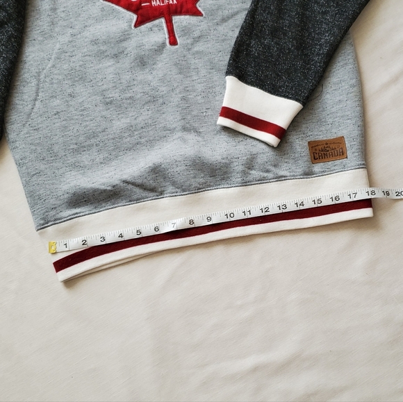 Canada Halifax Initial Attraction Sweatshirt Fuzzy & Cozy Raglan Heathered - Picture 6 of 14
